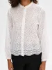 Bluse mit Lochstickerei Design Feines Muschelsaum Hemd | 36 Produktbild-Vorschau 7