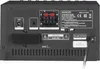 The back panel of a black Kenwood CD micro system. Produktbild-Vorschau