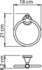 Diagram showing the dimensions of a round towel holder. Anteprima dell’immagine prodotto