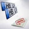 2 Stück 40x11cm Kennzeichen Wunkschkennzeichen DIN- PKW LKW Produktbild-Vorschau 1