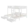 Merax Etagenbett Dreifach-Hochbett 140x220 & 90x200 cm, Produktbild-Vorschau 7