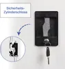 A close-up view of a lock mechanism and a key, with an inset showing a detailed view of the lock. Produktbild-Vorschau
