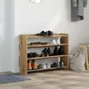 vidaXL Stojan na boty Artisan dub 80x25x62 cm Materiál na Náhled obrázku produktu 3