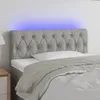 vidaXL LED Kopfteil Hellgrau 100x7x78/88 cm Stoff Produktbild-Vorschau 2