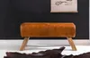 FineBuy Design Sitzbank Turnbock 90cm Cognac Echtleder Produktbild-Vorschau 2