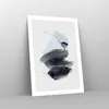 Poster - Poster ohne Rahmen - Blau Grau Aquarell - 50x70 cm Produktbild-Vorschau 7