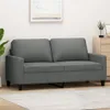 vidaXL divano a 2 posti grigio scuro 140 cm in tessuto Anteprima dell’immagine prodotto 11
