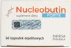 A close-up of a product box for Norsa Pharma Nucleobutin Forte. Podgląd zdjęcia produktu