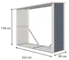 Deposito in legno Fornorth 242x89x190cm (2,15m2) Anteprima dell’immagine prodotto 4