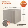 CASARIA® Auflagenbox 318L Polyrattan - Wetterfeste Garten Produktbild-Vorschau 2