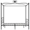 vidaXL Struttura letto a baldacchino in metallo nero 160 x Anteprima dell’immagine prodotto 3