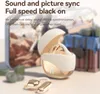 A pair of wireless earbuds and their charging case are displayed against a blurred background with a military-themed scene. Náhľad obrázku produktu