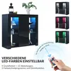 SONNI czarna komoda w wysokim połysku 90x35x83cm z Podgląd zdjęcia produktu 4