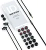 A product shot of in-ear headphones and accessories laid out on a white surface. Produktbild-Vorschau