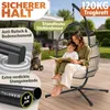 ELONEO Hängesessel mit Gestell, gemütlicher Schaukelstuhl Produktbild-Vorschau 4