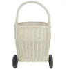 Grand panier de transport en osier blanc avec roulettes Voir les images du produit 11