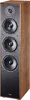 A tall, slim floor-standing speaker with a wooden veneer cabinet and a black front baffle containing a tweeter and three drivers. Anteprima dell’immagine prodotto