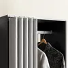 HOMCOM Armoire penderie mobile dressing avec rideau armoire Voir les images du produit 9