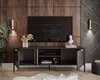 RTV Schrank LARETTO 153 cm anthrazit schwarze Beine Produktbild-Vorschau 2