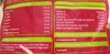 A close-up of a product label with nutritional information and ingredients. Produktbild-Vorschau