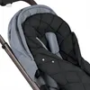 Close-up view of a black stroller footmuff inside a stroller. Produktbild-Vorschau
