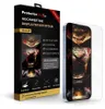 A product box for a screen protector is shown next to a smartphone with a screen protector applied. Produktbild-Vorschau