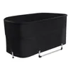 A black portable bathtub with a metal frame. Náhled obrázku produktu