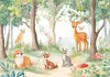 Fototapete Kinderzimmer Wald Tiere - 400x280 cm - inklusive Produktbild-Vorschau 1
