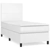 Boxspringbett mit Matratze Weiß 100x200 cm Kunstleder Produktbild-Vorschau 1