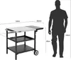 Royal Gourmet Outdoor Grilltisch, 3-Etagen Servierwagen mit Produktbild-Vorschau 7