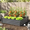Parterre de jardin Outsunny, bac à fleurs avec structure en Voir les images du produit 8