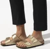 Birkenstock Arizona Gold Narrow Fußbett - Damen Hausschuhe Produktbild-Vorschau 50