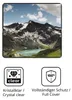 A product image featuring a mountain landscape and two icons with text. Produktbild-Vorschau