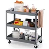 COSTWAY Werkbankwagen, werkplaatswagen met 2 niveaus, Productafbeelding-voorbeeld 1