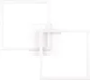 A white, modern-looking light fixture with overlapping square frames, presented against a white background. Náhľad obrázku produktu