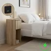 Nachttisch Beistelltisch schmal - Torro Eiche - mit USB USB Produktbild-Vorschau 4