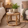 VD Leeden Beistelltisch Papasan - D40 x H40 cm - Rattan - Produktbild-Vorschau 4