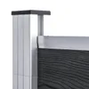 vidaXL Gartenzaun WPC 175x186 cm Grau Produktbild-Vorschau 3