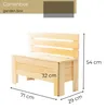 STOLMAK Záhradný drevený box 111 l 71x54x29 cm prírodný, Náhľad obrázku produktu 2