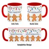 Frohe Weihnachten Kaffeebecher Henkel und Innenseite Rot Produktbild-Vorschau 4