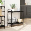 vidaXL Wózek kuchenny czarny 60,5x31x72,5 cm Materiał Podgląd zdjęcia produktu 4