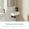 EMKE Umywalka wisząca ceramiczna prostokątna 380x220mm Podgląd zdjęcia produktu 4