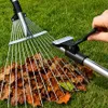 Metallener Gartenrechen, fächerförmig, für Laub und Gras, Produktbild-Vorschau 13