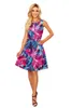 Numoco Damen trapezförmig Kleid mit Blumen Sieger Blau Rosa Produktbild-Vorschau 7