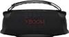 A black LG XBOOM GO XG8T wireless speaker with red lettering. Podgląd zdjęcia produktu