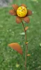 Rost Gartenstecker Blume mit Glaskugel 120 cm Metall Produktbild-Vorschau 4