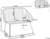 BELIANI Gartenbank Schwarz Rattan 114 cm mit Metallgestell Produktbild-Vorschau 7