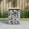 Panchina da giardino in gabbione 33x31x42 cm in legno di Anteprima dell’immagine prodotto 2