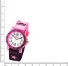 A pink children's watch with a ruler for scale. Produktbild-Vorschau