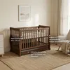 Novi Gala Babybett 60x120 cm mit Schublade, Walnuss, MDF, Produktbild-Vorschau 5